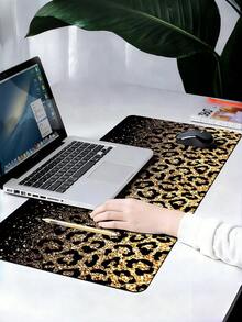 1 Stück Schwarze Gold Leoparden Muster Schreibtischunterlage | Ins Stil Große Schwarze Gold Leoparden Mauspad | Wasserdicht, Rutschfest, Verschleißfest | Hochauflösender Muster, Farbbeständig | Geeignet für Laptop/Tastatur/Maus Aufbewahrung und Schreibtischdekoration | Essentielles kreatives Schreibtischzubehör für Zuhause, Büro, Studenten | 5 Größen erhältlich (S/M/L/XL/XXL) - A - Übersicht 5