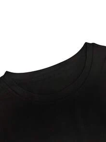 Men T T-Shirt, Base Shirt, Versatile Top, Summer Men's Clothing - 黑色 - 查看 3
