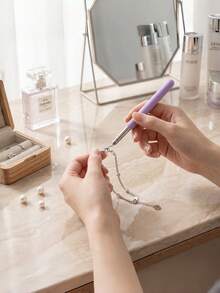 2件/1件 珠寶配飾工具，可用於單手佩戴項鍊與手鍊，適合成人男女及獨自佩戴者 - 彩色 - 查看 6