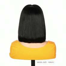 Wear And Go Bob Wig Human Hair Straight 4x4 Lace Closure Pre Plucked Pre Cut Glueless Wig Bob Wigs For Women 180% Density Human Hair Glueless Short Wigs Natural Black 6-14 Inch - Black - View 7