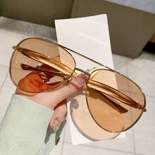 2026 New Classic Double Bridge Aviator Sunglasses For Men And Women, Metal Frame UV400 Anti-UV Driving Sunglasses, 8 Colors - C2 - View 4