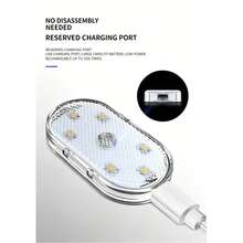Touch Control Portable Car Dome Light, High-Bright Multi-Function LED, USB Rechargeable, No Drilling Easy Install, Upgrade Car Interior, Perfect For Decoration & Gift - 多色 - 查看 5