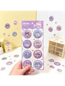 Highly Attractive Creative Badge Series Stickers, Decorative 3D Glitter Stickers For Kids Pencil Box, Phone Case DIY - Multicolor - View 16