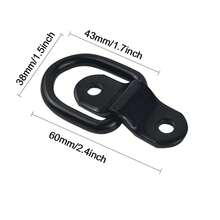 6 Sets D-Ring Anchors (6 D-Ring Anchors + 12 Screws), Surface Mount, Heavy Duty Black Metal Construction, Suitable For Rope And Chain, Truck Bed Accessories, Suitable For Trucks, Trailers, Boats, Pickups | Durable | Trailer Anchoring Solution - Black - View 4