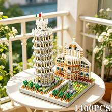 Multiple World Landmark Building Model Assembly Building Block Toy Sets, Sydney Opera House, Dubai Skyline, Leaning Tower Of Pisa Miniature Building Blocks Fun Assembly Display, Suitable For Desktop Decoration/Gifts 1400pcs/5896pcs/3265pcs/5000pcs/2000pcs - Multicolor - View 3