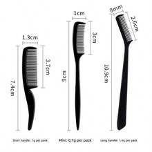 Mini Eyebrow Comb Comb, Colorful, Compact, Portable Eyelash Comb, Eyelash Beauty, Eyebrow Brush, Small Comb, Manufacturer Wholesale - Blue (25pcs/package) - View 6
