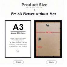 1/2/3pcs Black Wooden Photo Frames, Commemorative Photo Frames, Suitable For Any Decor Style And Photo Theme, Gift And Holiday Decoration 30x40cm Picture Frame, A4 (With Stand) Certificate Frame, A3 Poster Picture Frame, Home Decor Accessories - Black - View 7