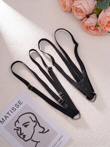 2pcs Punk Style Double Layer Thigh Chain Body Chain Gothic Leg Garter - Black - View 2