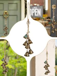 1/2 Pieces Witch Bells For Door Knob For Protection Handmade /Decorative Door Hanging Bell Witch Wind Chimes For Boho Home Room Decor, Halloween Decor, Fall Decor, Room Decor (Bees/Sun) - Multicolor - View 9