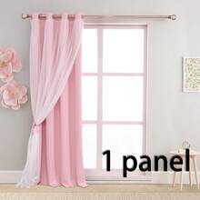 Rèm chắn sáng đơn hai lớp đơn giản - Màu Hồng baby - Xem 12