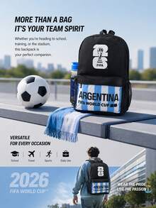 2026FIFA World Cup New Printed Backpack Lightweight Beautiful Multi-Functional Style Easy To Carry Casual Style Backpack With Soft Material - Blue - View 9