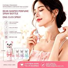Botol Semprot Parfum Isi Ulang Beruang Lucu 1 Buah Gantungan Kunci Cakar Hati Pita Mini Portabel Wadah Kosmetik Kosong yang Dapat Digunakan Kembali untuk Perjalanan dan Penggunaan di Luar Ruangan - MultiWarna - View 2