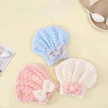 1 pieza/Toalla para el cabello súper absorbente, secado rápido del cabello húmedo, diadema, gorro, toalla de baño, toalla para cabello largo, adecuada para mujeres con cabello grueso. - Multicolor - View 10