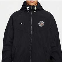 Nike 男士舒適冬季多功能連帽耐穿梭織休閒運動夾克 IO7921-010 - 黑色 - 查看 2