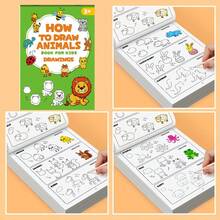 1pc Step-By-Step Drawing Book Coloring Book With Pattern Decomposition Teaching You How To Draw, Early Education Educational Toy, Preschool Writing Practice Workbook, Suitable For Kindergarten And Children Aged 3 And Above - Multicolor - View 3