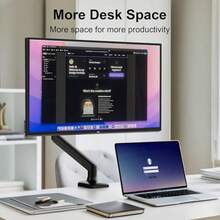 Nearhub Single Monitor Mount,13-32 Inch Computer Screen,Strong Adjust Gas Spring Monitor Arm,Full Motion Adjust With C Clamp And Grommet Base, Holds Up To 22 Lbs,VESA Mount 75mmX75mm,100mmX100mm - View 11
