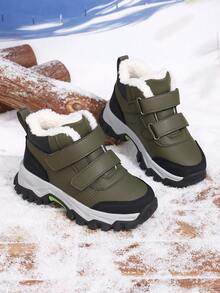 Kids' Boots/Kids' Fashion Non-Slip Outdoor Running Hiking Thermal Lined Warm Snow Boots - Army Green - View 1