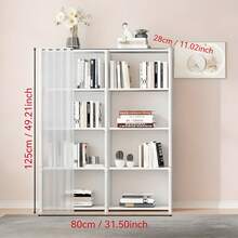 1pc Portable Closet Organizer, Multifunctional Cube Bookshelf Wardrobe, 31.5"X15.7", Free-Standing Display Storage Rack With Curtain, Book Shelf For Bedroom & Living Room, Best Christmas & Thanksgiving Gift - White - View 21