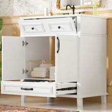 77 X 46 X 86 Cm, Freestanding Vanity Unit, Fully Lacquered, Integrated Ceramic Washbasin - A - 查看 6