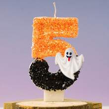 節日系列：可愛幽靈主題手工數字生日蠟燭 蛋糕甜點裝飾蠟燭 派對DIY 適用於生日派對或萬聖節派對 家居或營造萬聖節氛圍裝飾 - A - 查看 18
