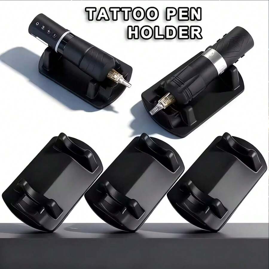 SUANGL Multi-Function Tattoo Pen Holder And Ink Cup Tray - Durable Plastic 8-Hole Fan-Shaped Cup Holder, Tattoo Machine Bracket, Suitable For Ink, Eyebrows And Tattoo Machine Accessories - No Battery Required, Portable Tattoo Supplies, Fashion Accessory, Easy To Clean Material - View 1