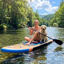 Stand Up Paddling Board 305cm Adults Inflatable Stand Up Paddle With All Accessories, For All Skill Levels, 200kg Load Capacity For 2 People - Brown Wood Grain Color - View 8