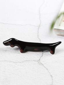 1pc/3pcs/5pcs Creative Dachshund Ceramic Chopstick Holder Cute Cartoon Puppy Tabletop Hotel Restaurant Japanese Style Home Chopstick Rest - Multicolor - View 7