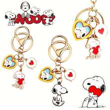 SNOOPY 12/8/4/2/1pc Cute Cartoon Snoopy Alloy Keychain, Student Couple Gift, Bag Charm, Key Ring, Backpack Pendant - Multicolor - View 4