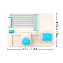 Mini Tablero de Perforación de Alfabeto para Manualidades DIY, Crea Letras, Números y Puntuación, Scrapbooking, Hacer Tarjetas, Pancartas de Fiesta, Incluye Manual Paso a Paso - D - Ver 3