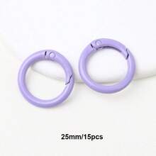 15入 25mm 彩色漆面彈簧扣勾 金屬連接環 畢業禮物 DIY 鑰匙圈 書環 包包吊飾 學生紀念品手工配件 - 25mm烤漆彈簧扣 - 查看 10
