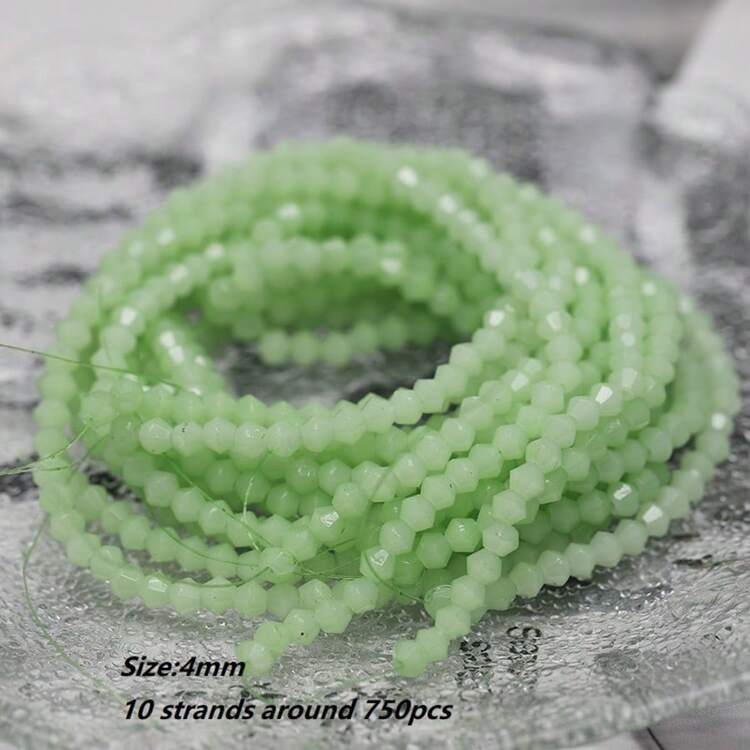 4mm 10 Strands Around 750pcs Bicone Beads For Jewelry Making DIY Accessories - Pointed Beads - View 23