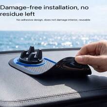 Multifunctional Car Non-Slip Mat With 360° Rotating Phone Holder – 3-In-1 Car Non-Slip Mat, Dashboard Mat Non-Slip Pad For Car Dashboard Storage Of Fashion Glasses, Keys, Car Navigation Holder, Phone Holder For Car, Multifunctional Non-Slip Mat For Small Cars - Multiple Styles - View 7