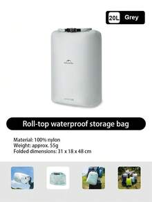 Naturehike 2L/4L/8L/12L/20L 捲口防水收納袋，真空排氣設計，PU 2000mm 防水，多場景使用，適合戶外露營、旅行、商務出差 - 彩色 - 查看 22