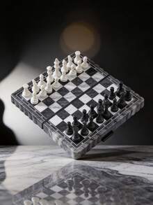 Magnetic Travel Chess Set, Small Foldable Portable Chess Board With Magnetic Pieces, Mini Size Board Game For Family Trips, Camping, Road Trips - Multicolor - View 5