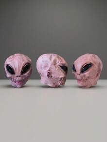 Halloween Alien Funny Mask, Adult Realistic Alien Mask, Scary Halloween Mask, Latex Full Head Party Prop Costume - Multiple Styles - View 5