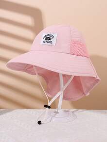 1 Buah Topi Ember Jala Warna Polos untuk Anak-anak, Topi Pelindung Matahari untuk Liburan Pantai, Cocok untuk Bepergian dan Bermain, Usia 8-16 Tahun - Logo mobil - Versi perempuan - View 13