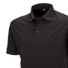 Result Mens Work-Guard Apex Short Sleeve Polo Shirt - Black - View 2