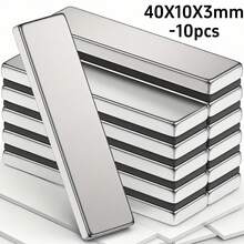 10 buah Magnet Batang Neodymium, 40x10x5mm, 30x10x5mm, Magnet Neodymium Tanah Jarang N35 dengan Perekat Dua Sisi, Sempurna, Cocok untuk Kantor, Kulkas, Dapur - 10 buah - View 7