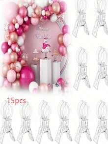 Multifunctional Balloon Arch Fixing Clips, Suitable For Background Installation, Sturdy And Durable Craft Clips, Suitable For Birthday Party Decoration, Woodworking Projects And Photography Studio, Essential Tool Set For Enthusiasts - Multicolor - View 9