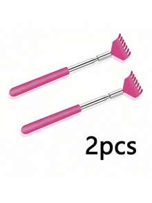 1/2PCS Stainless Steel Extendable Back Scratcher, 5-Section Adjustable Telescopic Itch Scratcher For Elderly Independent Use, Portable Itching Relief Tool For Home Travel Gym Use - View 14