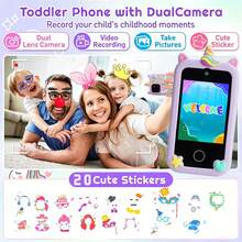 Multifunctional Touch Screen Children's Toy Phone, Dual Camera, Upgraded Rechargeable Play Phone, Creative Christmas Birthday Gift For Girls Aged 3-12 - Multicolor - View 6