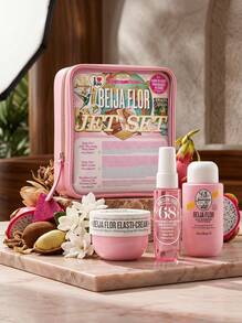 Sol de Janeiro Beija Flor Elasti 3 件套（面霜 50ml+焕肤沐浴露 90ml+Brazilian Crush Cheirosa 68 香氛喷雾 30ml）男女通用护肤套装 1.7oz/50ml+3oz/90ml+1oz/30ml 紧致-弹性 亮白-修复 清洁-保湿 香氛-便携 适合旅行 适合女朋友 妻子 母亲 朋友 男朋友 丈夫 - 彩色 - 查看 3