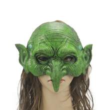 Halloween Carnival Party Stage Easter Carnival Party Realistic Witch Mask Cosplay Green Witch Mask - Multicolor - View 8