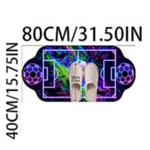 1pc Neon Football Field Shaped Rug, Decorative Carpet, Bedroom Decor, Floor Mat, Carpet, Home Decor, Living Room Rug, Living Room Small Rug, Bedroom Carpet, Living Room Home Decor, Outdoor Carpet, Washable Carpet - Multicolor 8 - View 13
