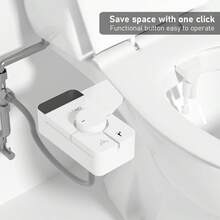 Toilet Bidet Attachment Ultra-Thin Non-Electric Adjustable Water Pressure Self-Cleaning Nozzle Control Rear Wash And Feminine Care Easy Installation - A - View 6
