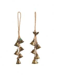 1/2 Pieces Witch Bells For Door Knob For Protection Handmade /Decorative Door Hanging Bell Witch Wind Chimes For Boho Home Room Decor, Halloween Decor, Fall Decor, Room Decor (Bees/Sun) - Multicolor - View 2