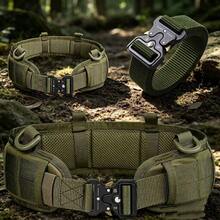 1 buah Set Sabuk Pinggang Taktis Luar Ruangan Nilon Multifungsi MOLLE Sabuk Taktis Pelatihan CS Kehidupan Nyata Sabuk Celana Pelatihan Militer Unisex - MultiWarna - View 3