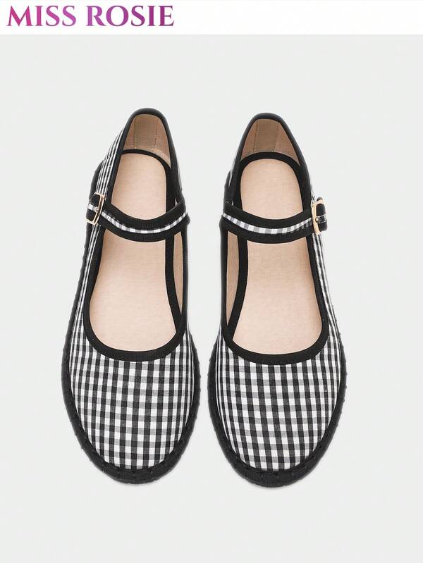 [MISS ROSIE]Women's Elegant Fashion Flat Mary Jane Shoes, Single Strap Round Toe Cute Shoes, Comfortable Soft, No Fatigue, Woven, Color Block, Spring/Summer New, Bridal Shoes, Summer Hot Seller, Outdoor Vacation, Business Etiquette, Back To School Season, Sports Mary Jane, Island Wedding Shoes, Commuter Shoes, Y2K Millennium Style, Internet Celebrity Style, Petite Height-Enhancing, French Vintage, Multiple Color Options