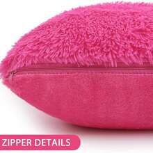 Plain Plush Cushion Cover Without Filler - Pink - View 9