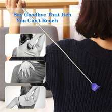 1/2PCS Stainless Steel Extendable Back Scratcher, 5-Section Adjustable Telescopic Itch Scratcher For Elderly Independent Use, Portable Itching Relief Tool For Home Travel Gym Use - View 2